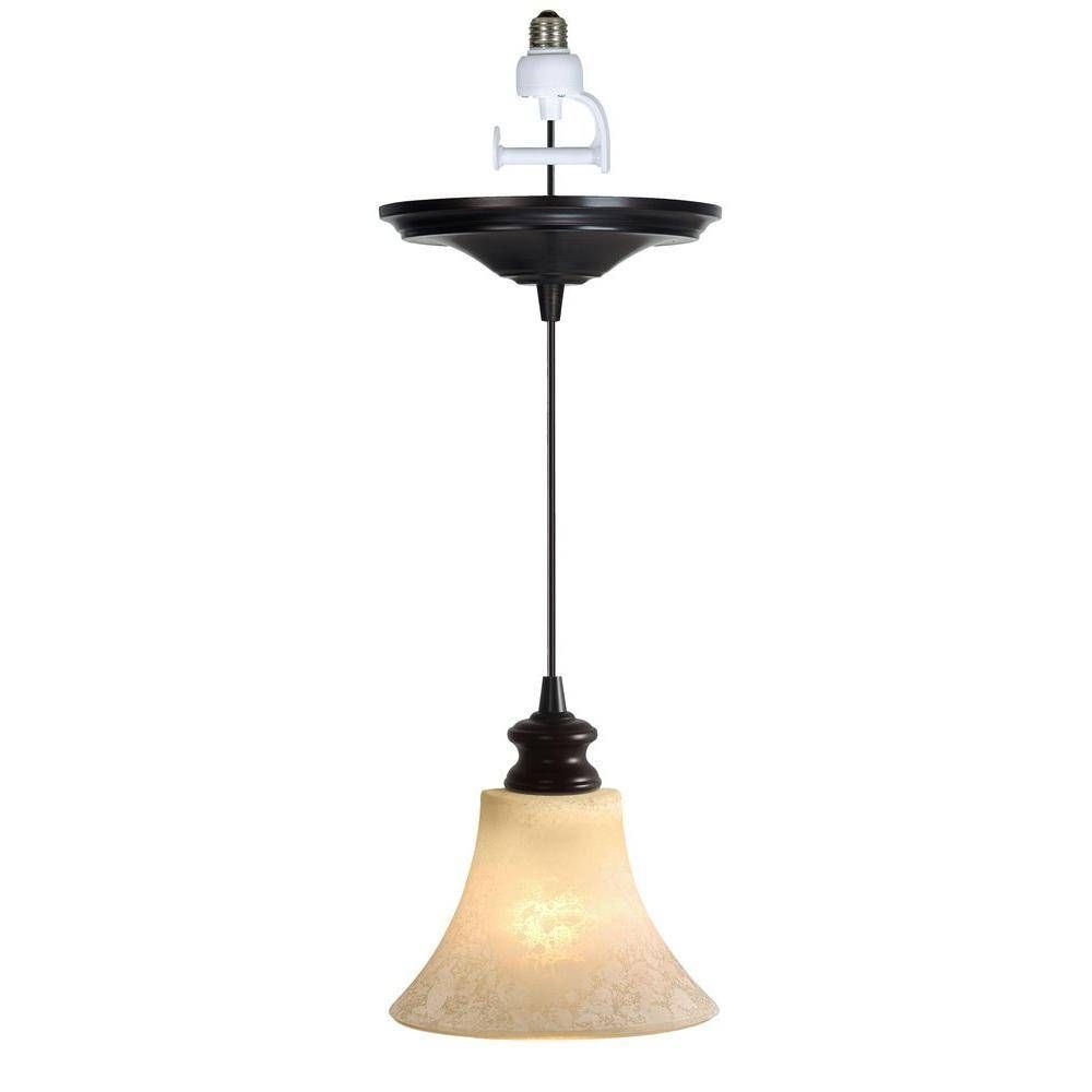 Worth Home Products Instant Pendant Series 1 Light Brushed Bronze In Recessed Lighting Pendants (View 8 of 15)