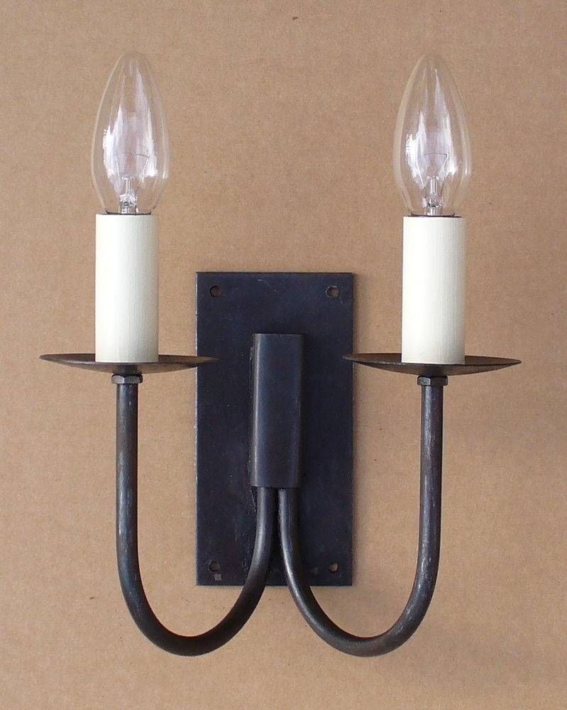 Wrought Iron Wall Lights | Ebay Throughout Wrought Iron Lights Fittings (Photo 5 of 15)