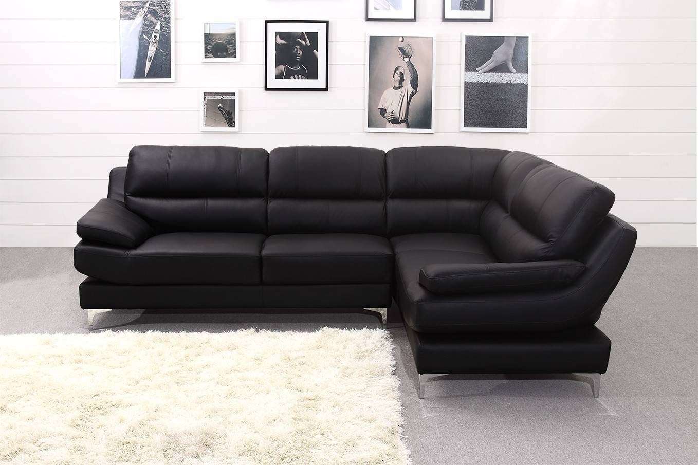 harmony corner sofa black faux leather fabric settee