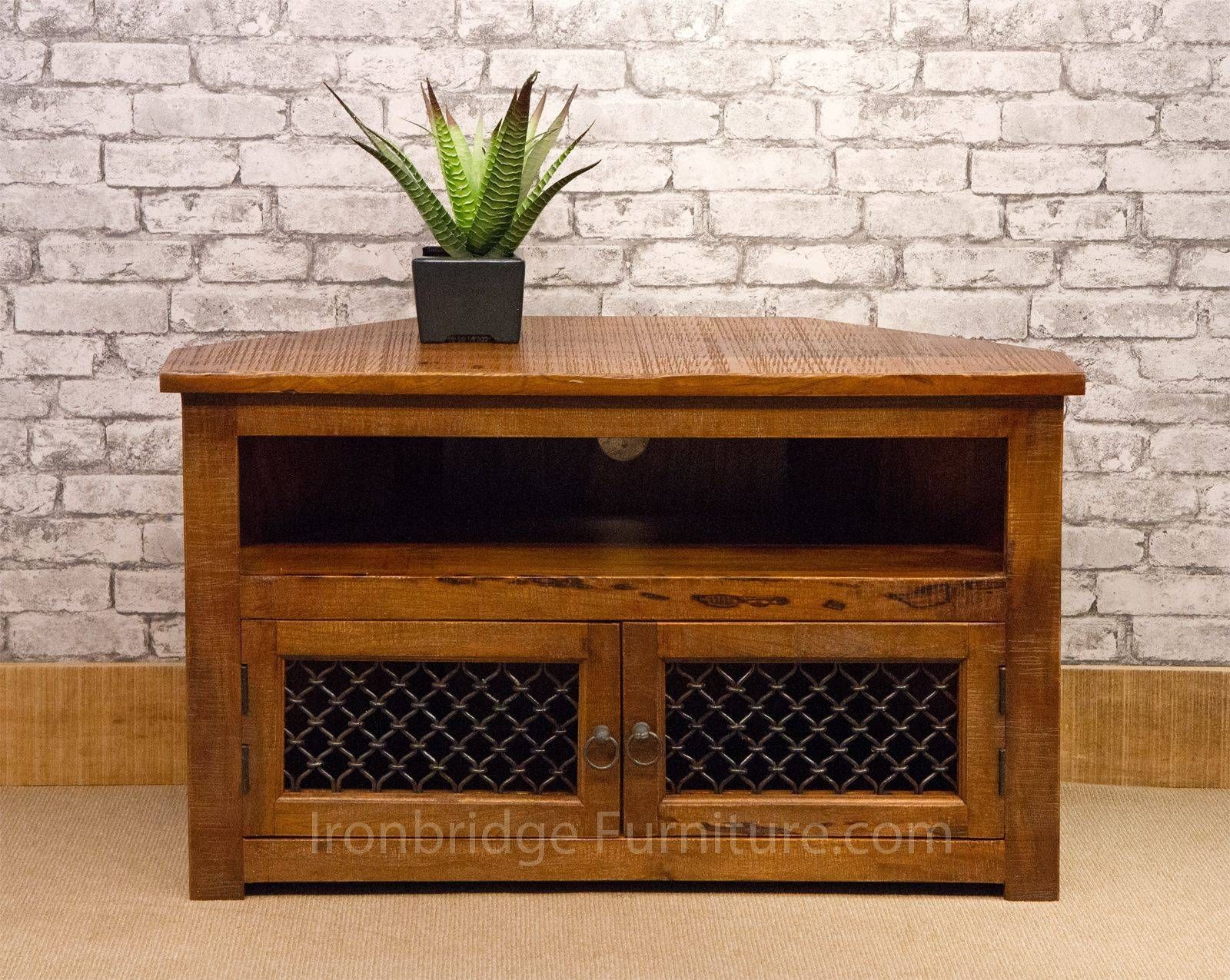 13 Jali Rustic Farm Corner Tv Stand 100cm Intended For 100cm Tv Stands (View 10 of 15)