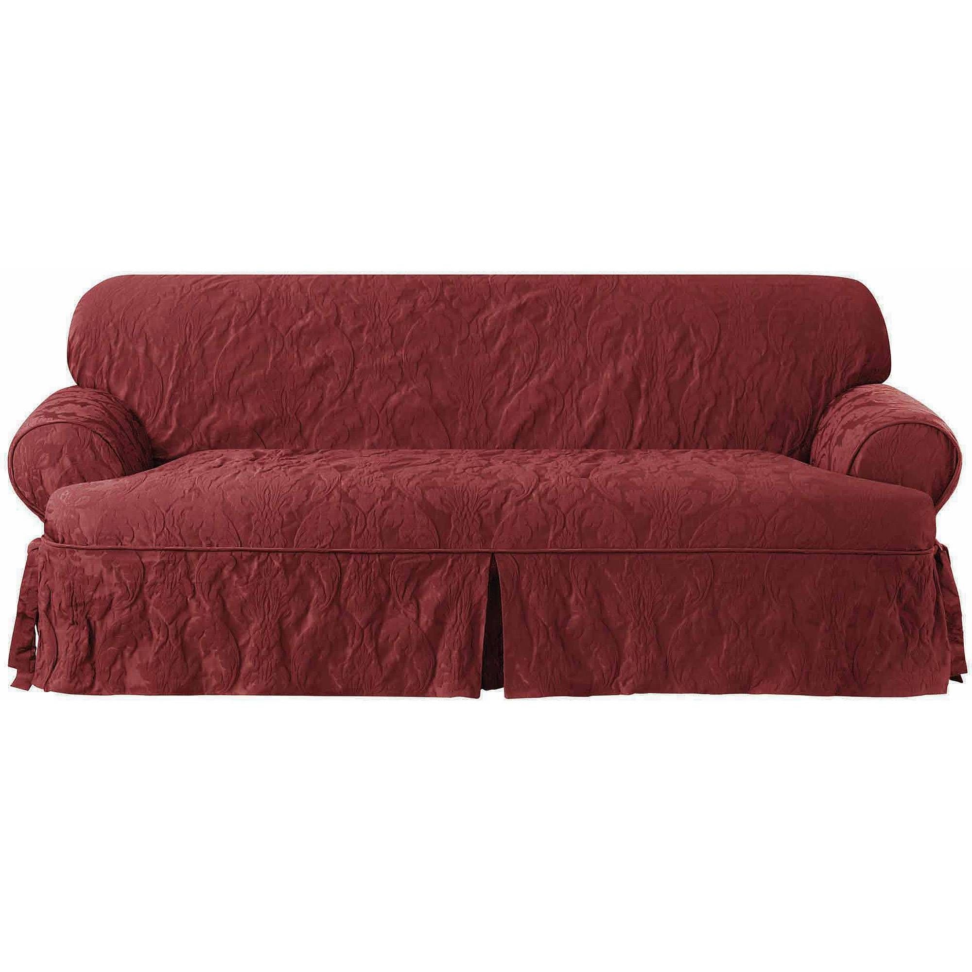3 Piece T Cushion Slipcovers For Sofas | Centerfieldbar With Regard To 3 Piece Sofa Covers (View 5 of 15)