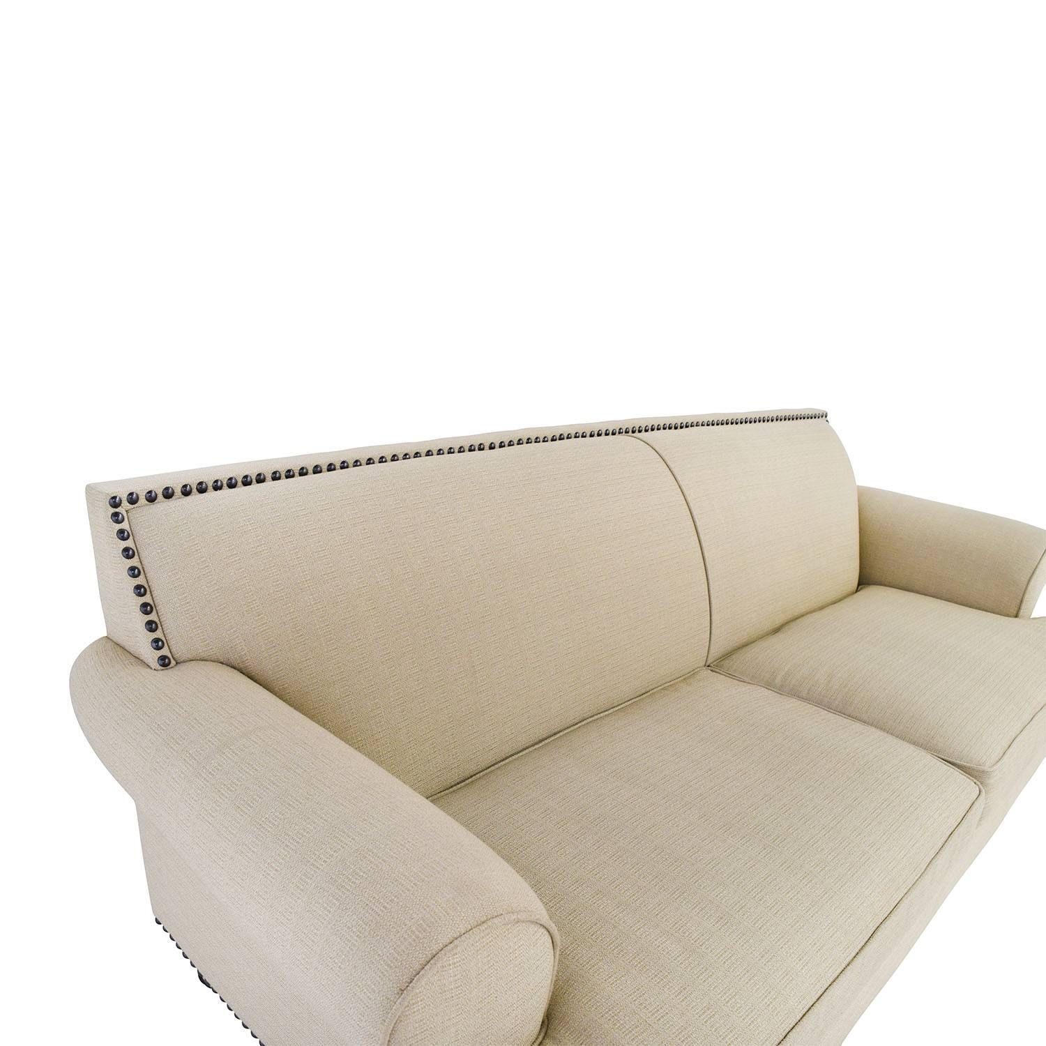 48% Off – Pier 1 Pier 1 Carmen Tan Couch With Studs / Sofas With Pier 1 Sofas (View 8 of 15)