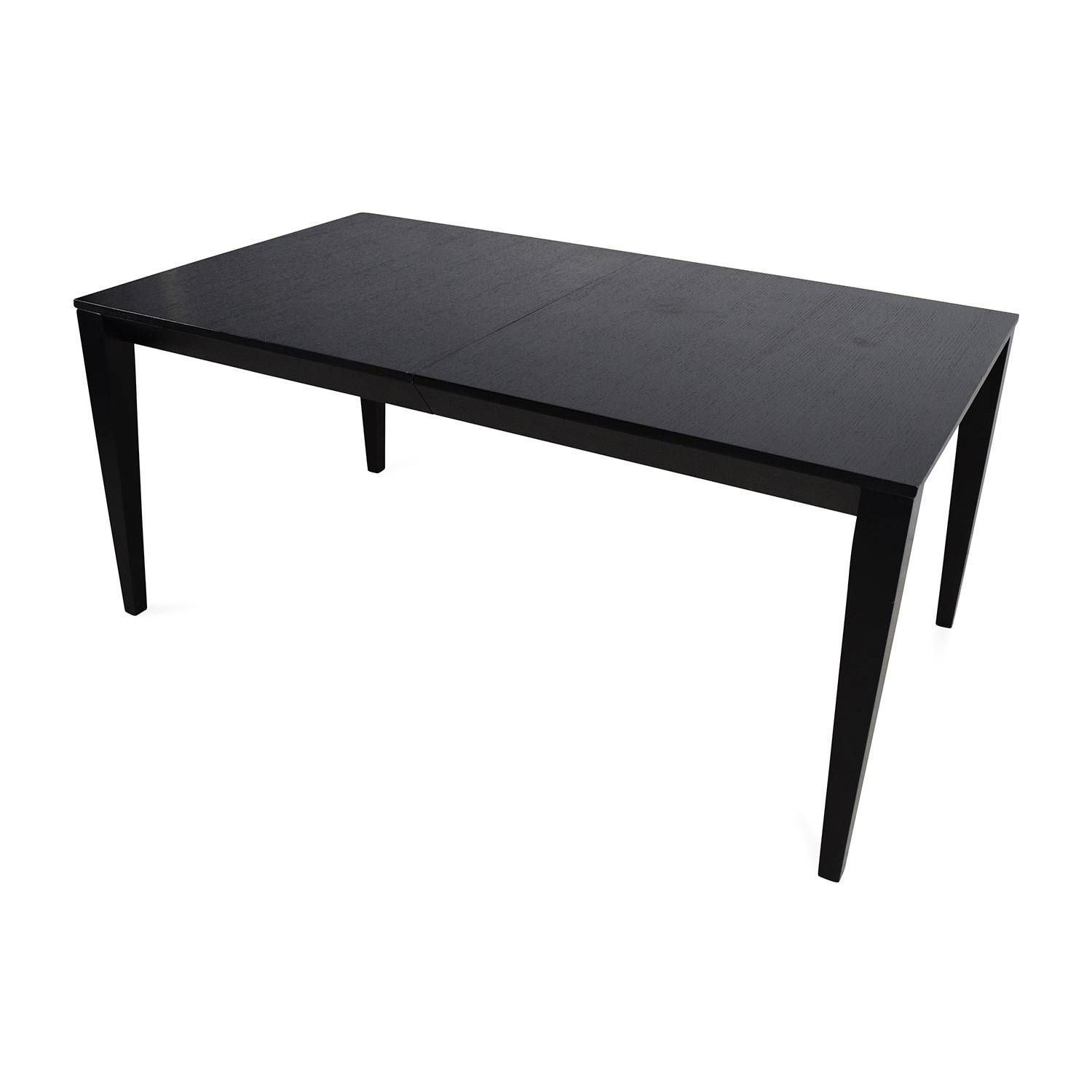 56% Off – Crate And Barrel Crate & Barrel Black Extendable Dining With Regard To Crate And Barrel Sofa Tables (View 15 of 15)