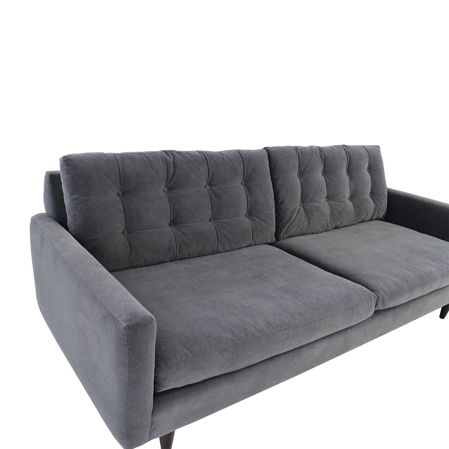 62% Off – Crate And Barrel Crate & Barrel Petrie Mid Century Grey For Crate And Barrel Futon Sofas (View 11 of 15)
