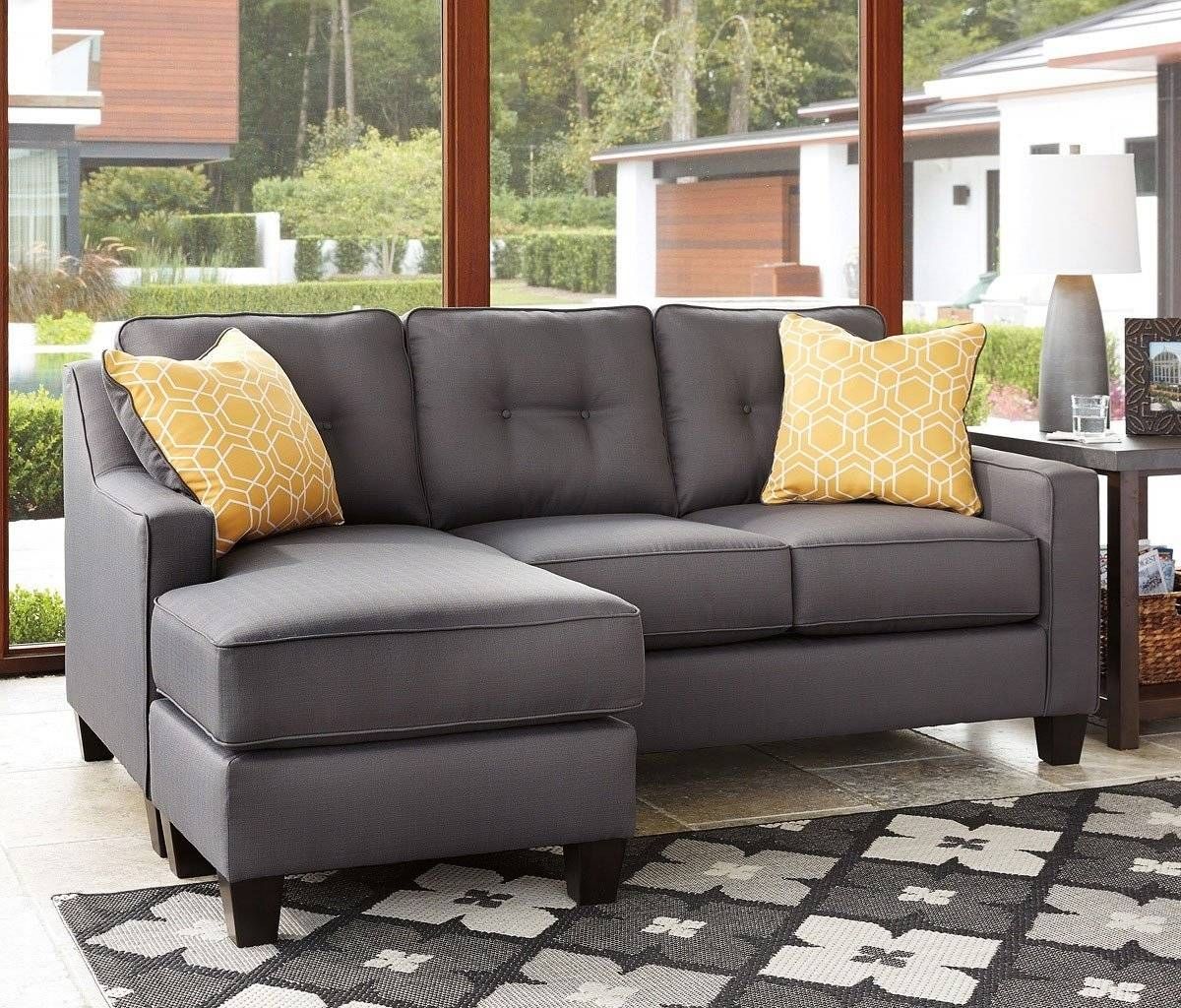 Aldie Nuvella Gray Sofa Chaise – Sofas – Living Room Furniture Pertaining To Gray Sofas (View 11 of 15)