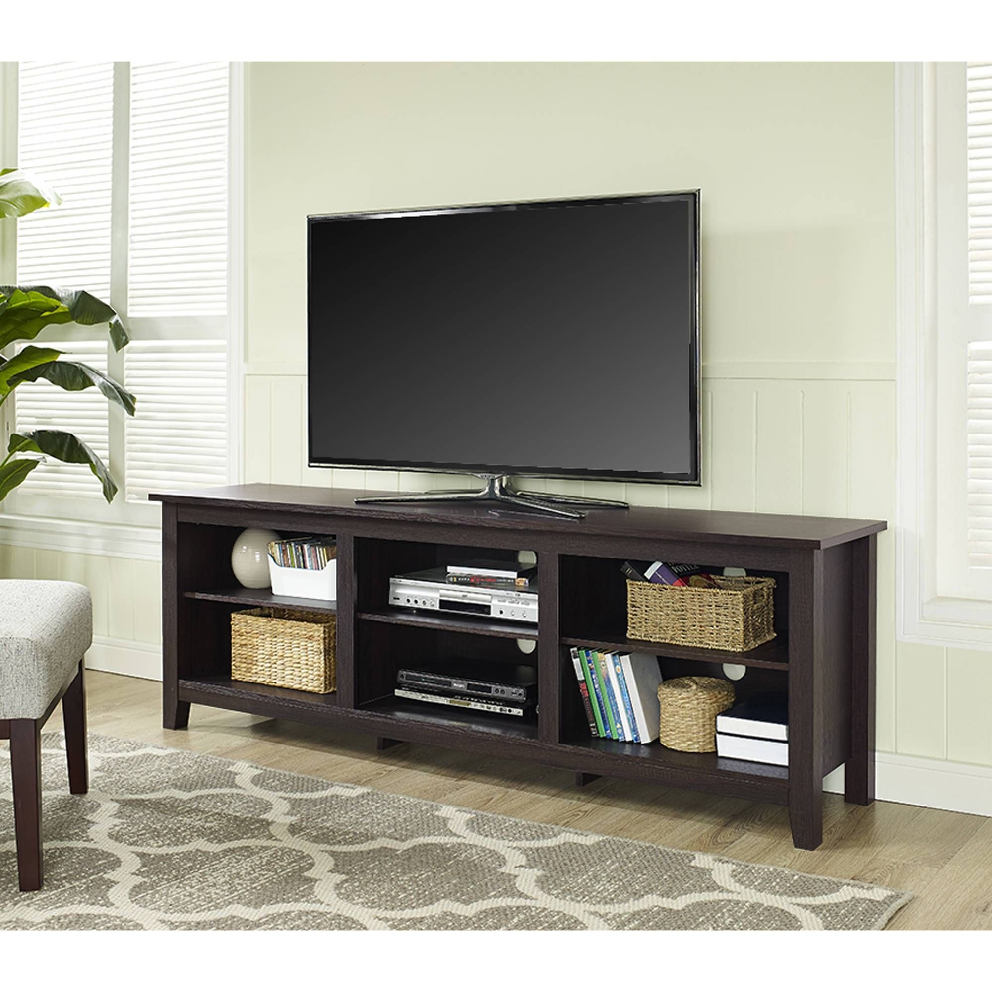 Altra Bailey 72" Espresso Tv Stand For Tv's Up To 72" – Walmart In 24 Inch Wide Tv Stands (Photo 1 of 15)