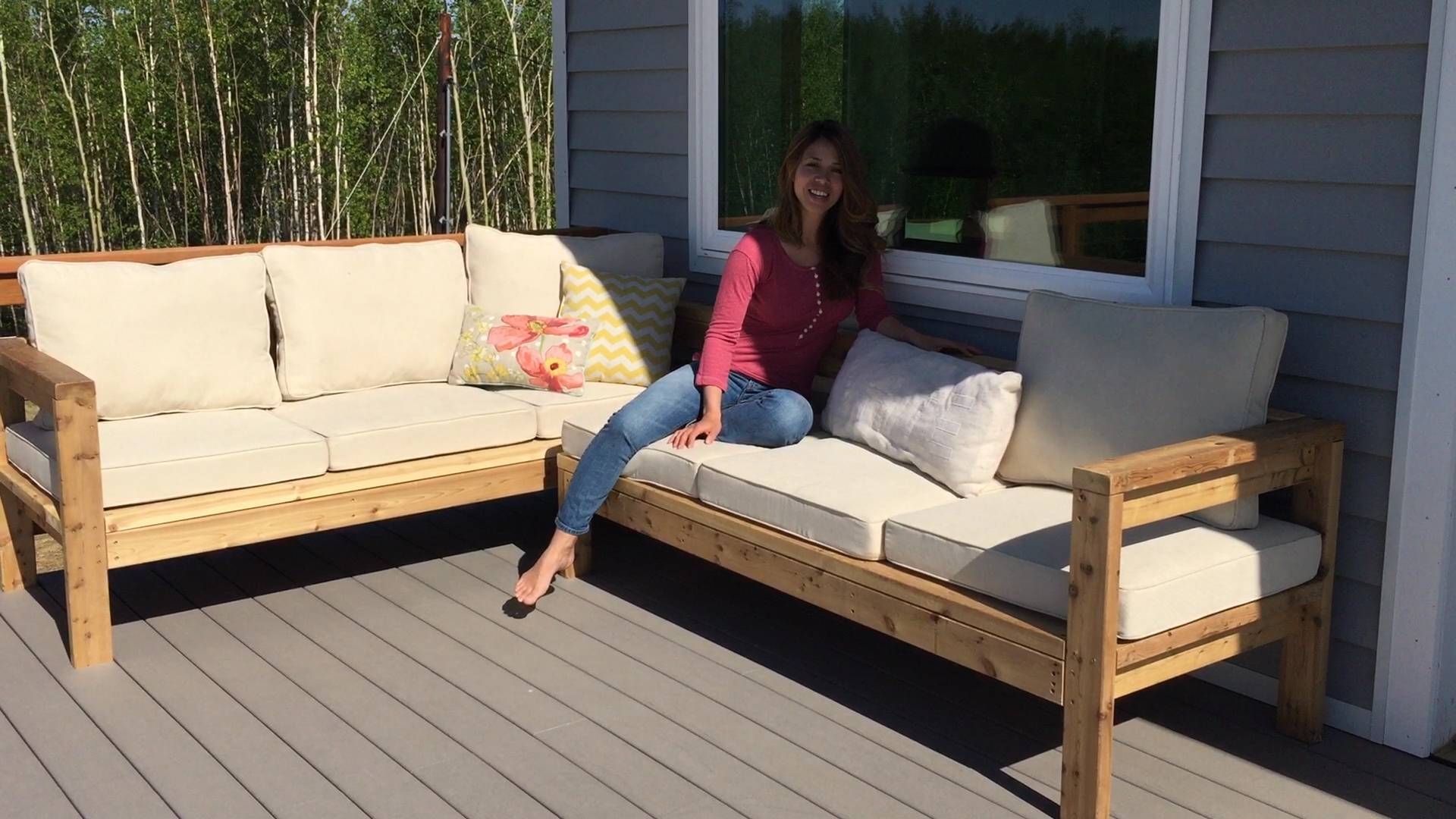Ana White | One Arm Outdoor Sectional Piece – Diy Projects Regarding Ana White Outdoor Sofas (View 1 of 15)