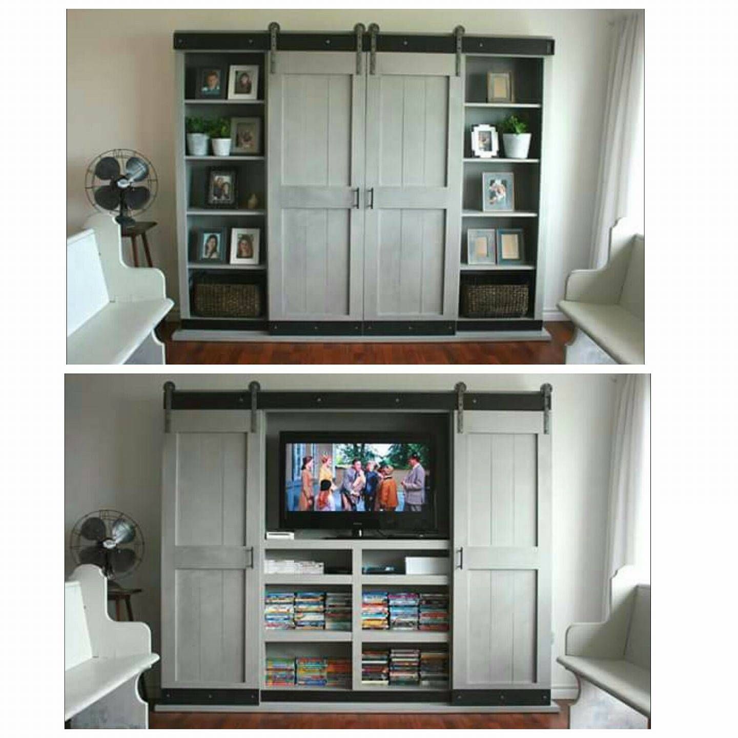 Ana White | Sliding Door Cabinet For Tv – Diy Projects In Tv Hutch Cabinets (View 6 of 15)
