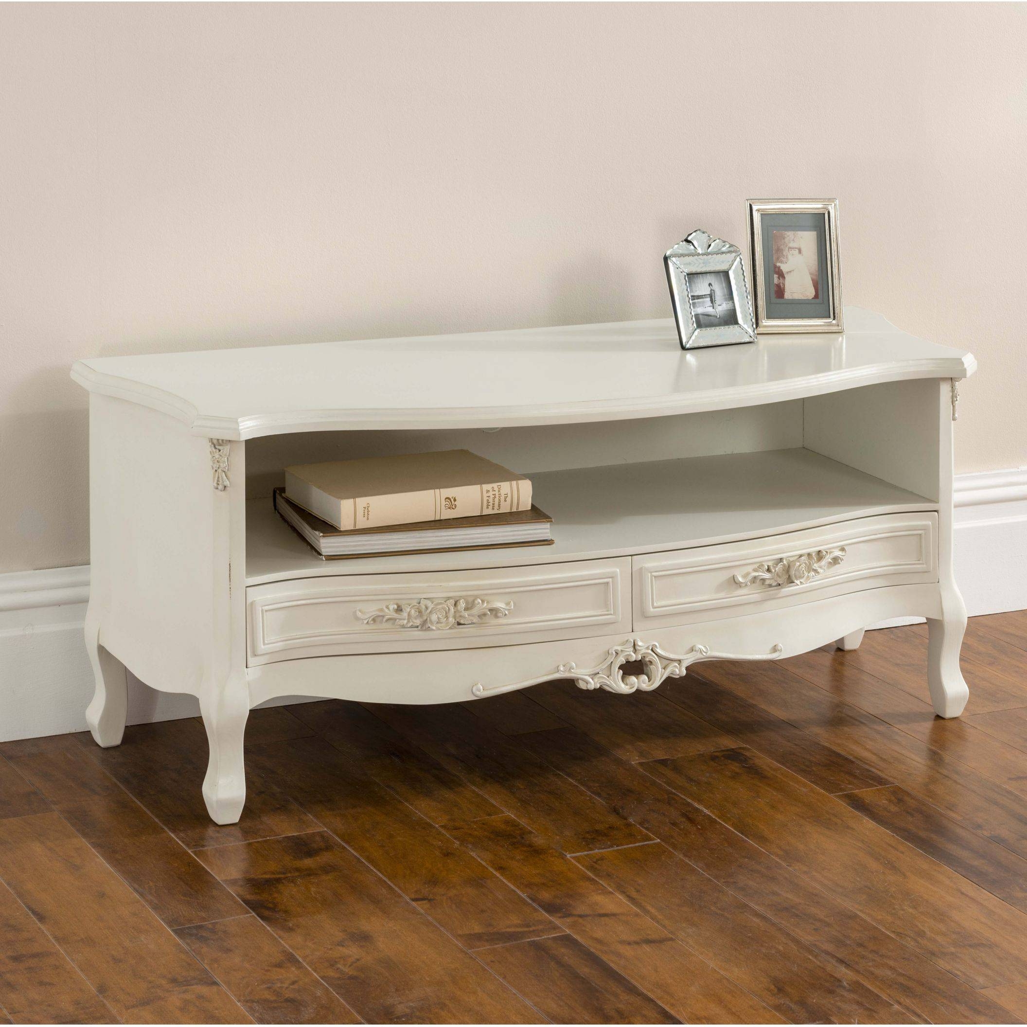 Antique White Tv Cabinet Within French Style Tv Cabinets (Photo 1 of 15)