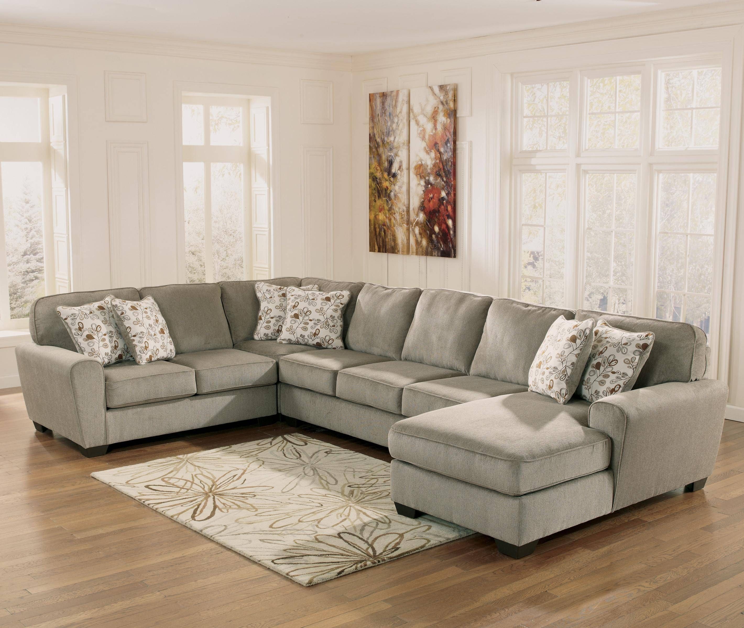 Ashley Furniture Patola Park – Patina 4 Piece Sectional With Right Intended For Ashley Furniture Corduroy Sectional Sofas (View 5 of 15)