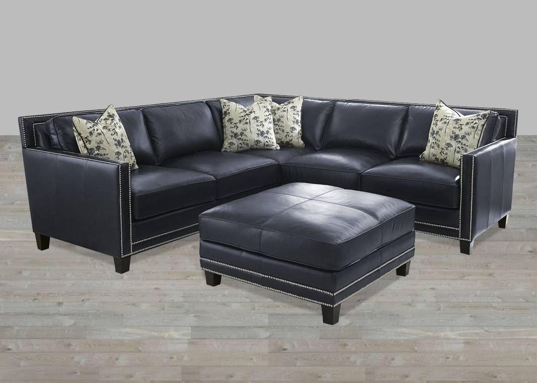 Beautiful Navy Blue Leather Sectional Sofa 65 For Your Cheap Pertaining To Blue Leather Sectional Sofas (View 14 of 15)