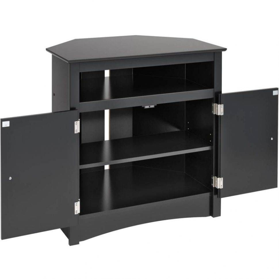 Bedrooms : Corner Tv Stand Tv Stand For 55 Inch Tv Black Tv Stand Pertaining To Small Black Tv Cabinets (Photo 11 of 15)