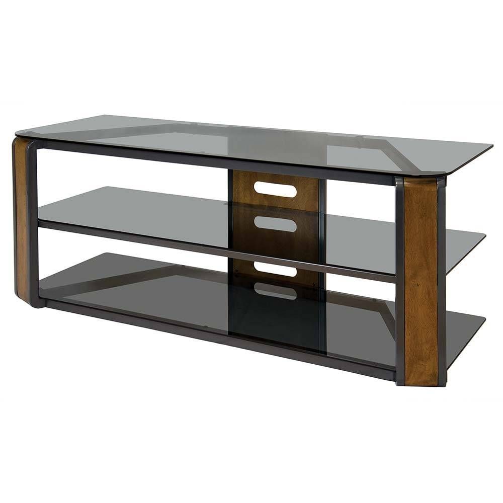 Bello Avsc2131 55" Contemporary Flat Panel Glass Tv Stand In With Regard To Wood Tv Stand With Glass (Photo 2 of 15)
