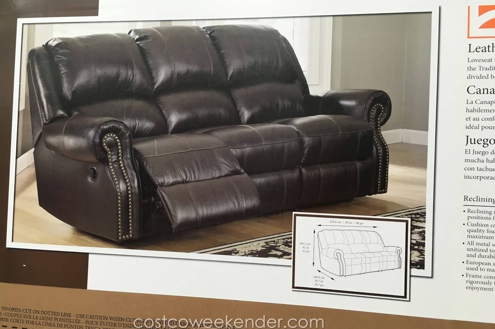 Berkline Leather Reclining Sofa | Costco Weekender For Berkline Couches (View 2 of 15)