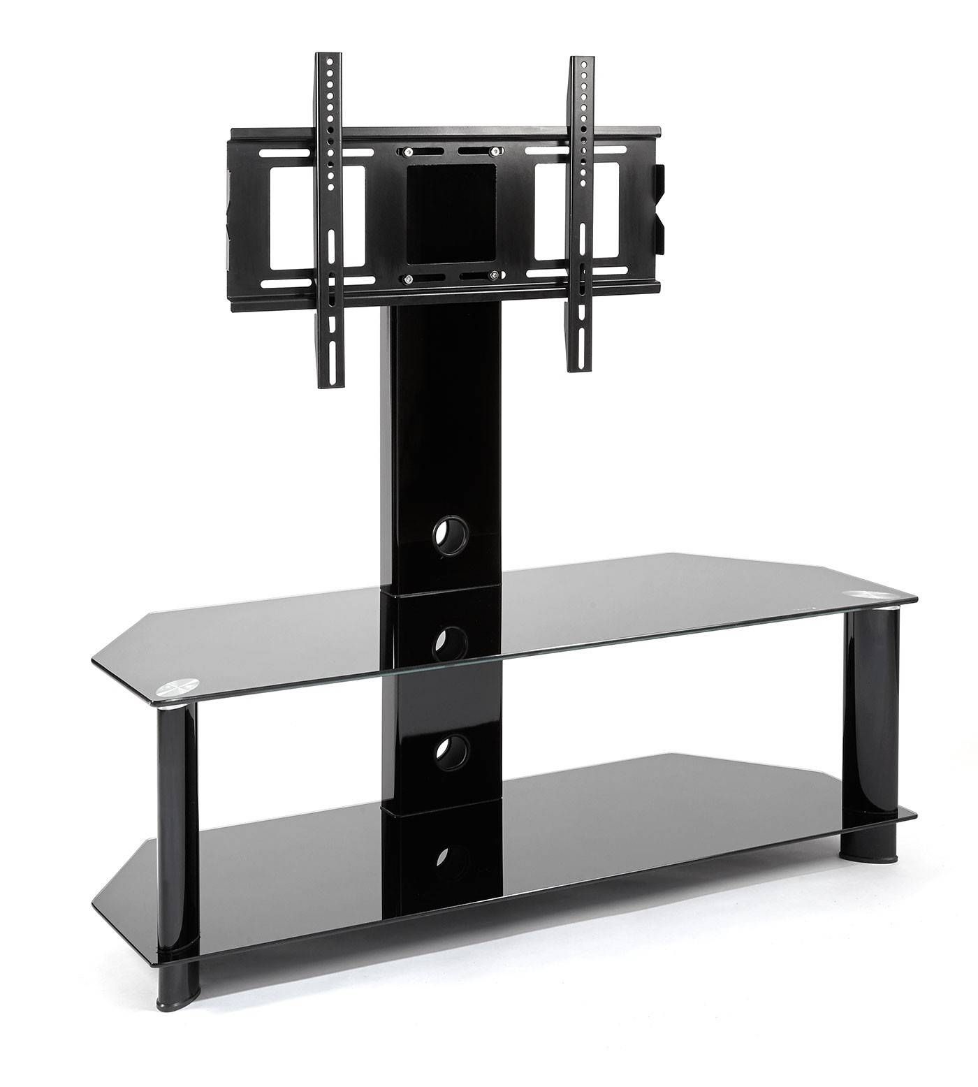 Black Glass Cantilever Tv Stand | Mmt Cb110/2 In Black Glass Tv Stands (Photo 15 of 15)