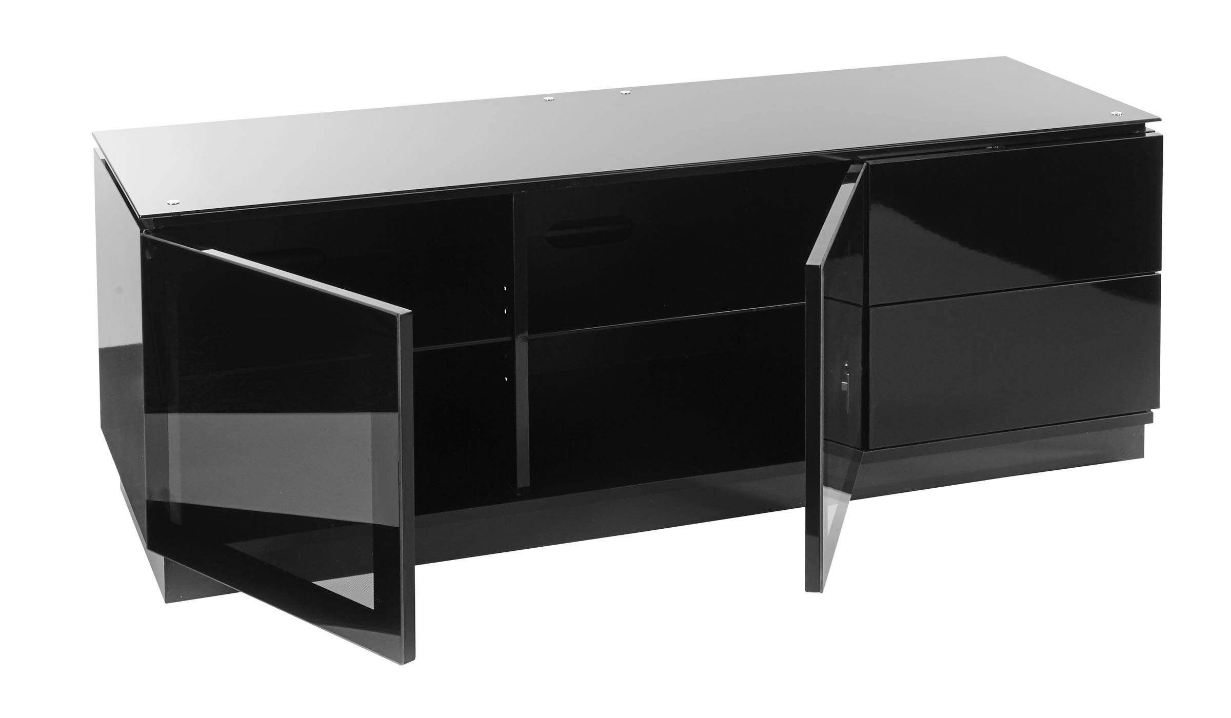 Black Gloss Tv Cabinet Up To 65" Tv | Casino Mmt C1500b Throughout Tv Cabinets With Storage (Photo 15 of 15)