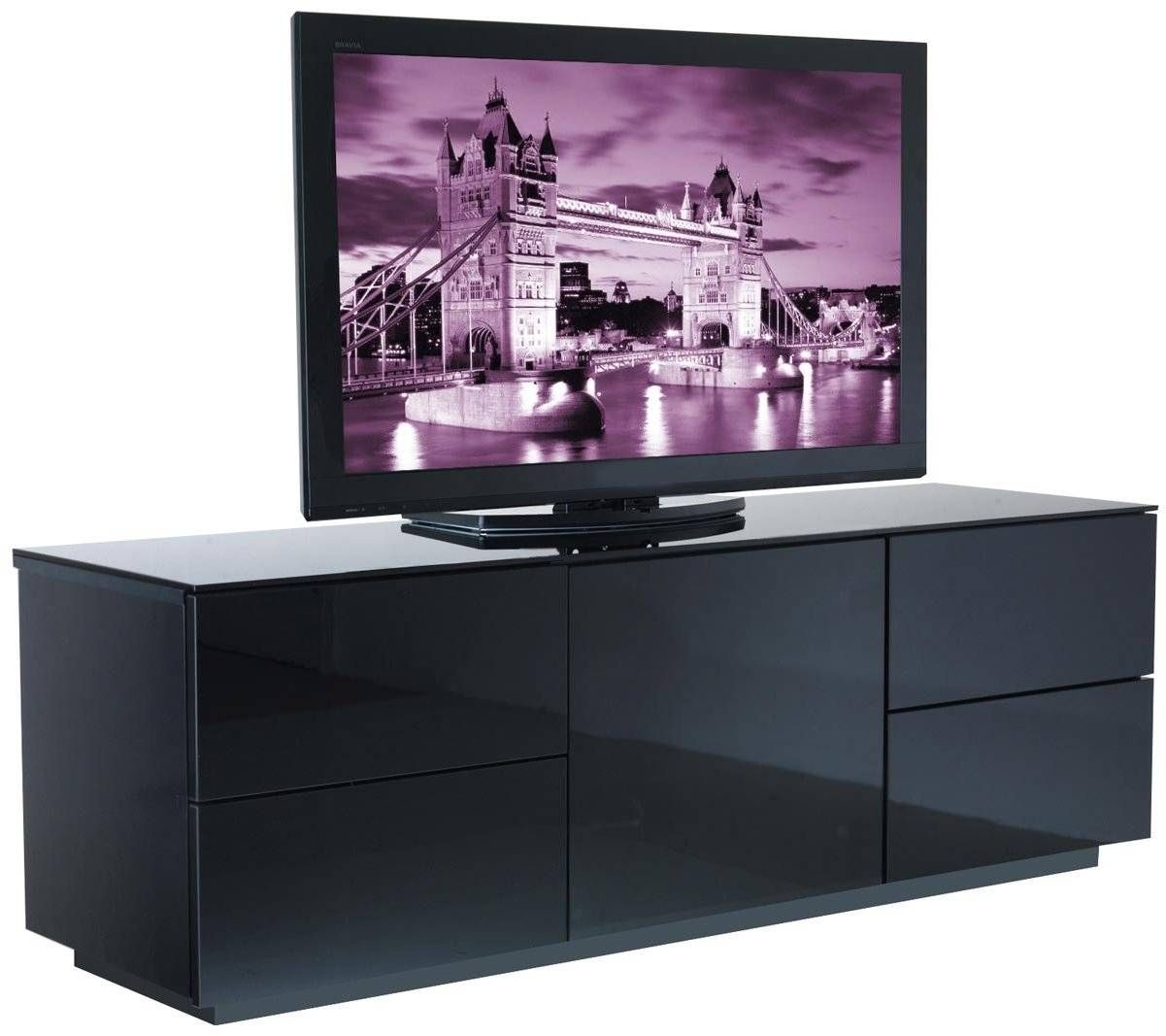 Black High Gloss Tv Cabinets Uk | Memsaheb Inside Shiny Black Tv Stands (Photo 6 of 15)