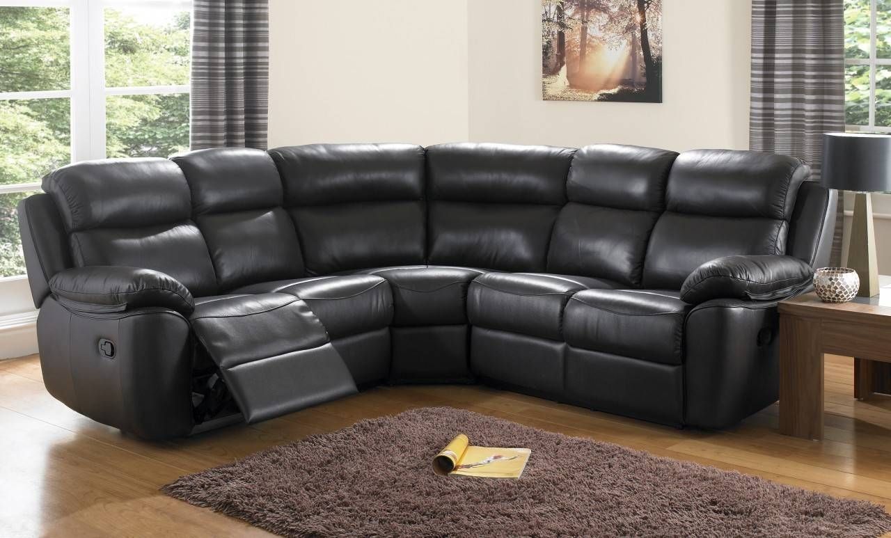 Featured Photo of  Best 15+ of Black Leather Corner Sofas