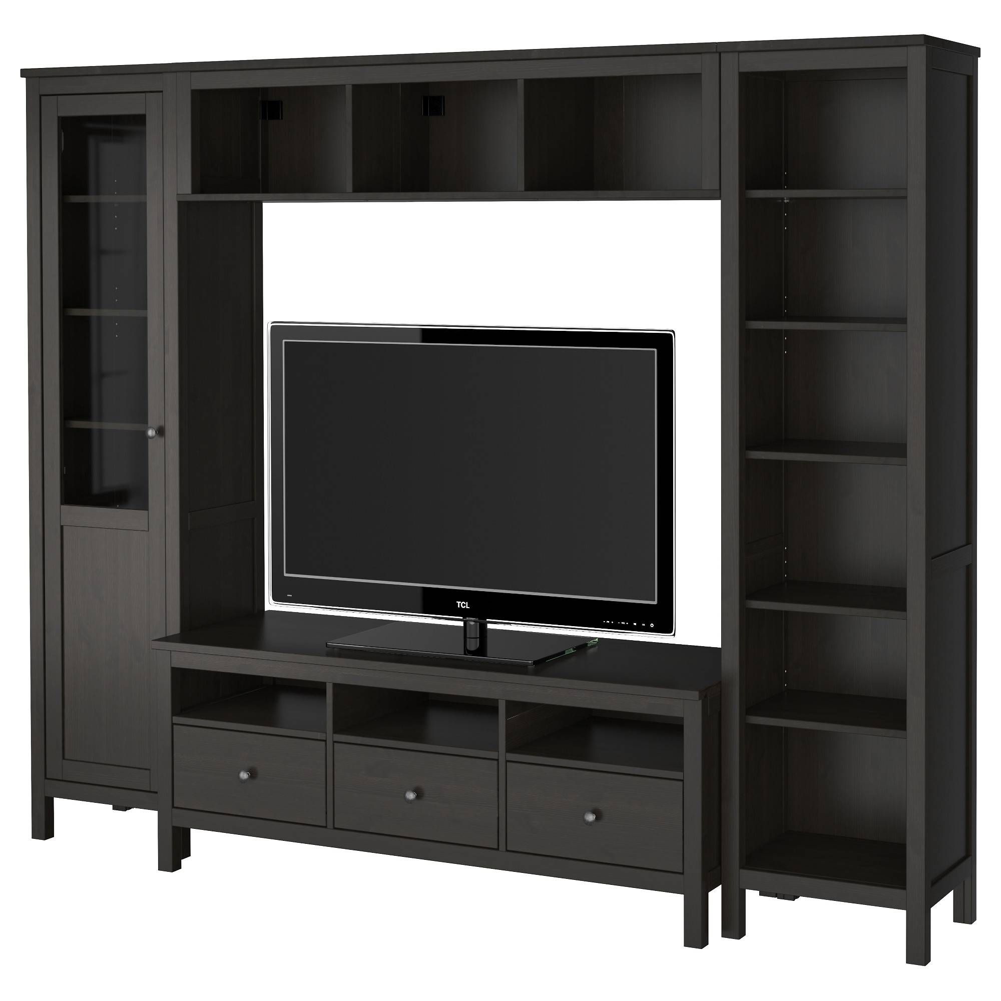 Black Tv Stand Or Tv Stand With Hutch Also Tall Tv Stand Plus For Tv Stands With Drawers And Shelves (View 8 of 15)