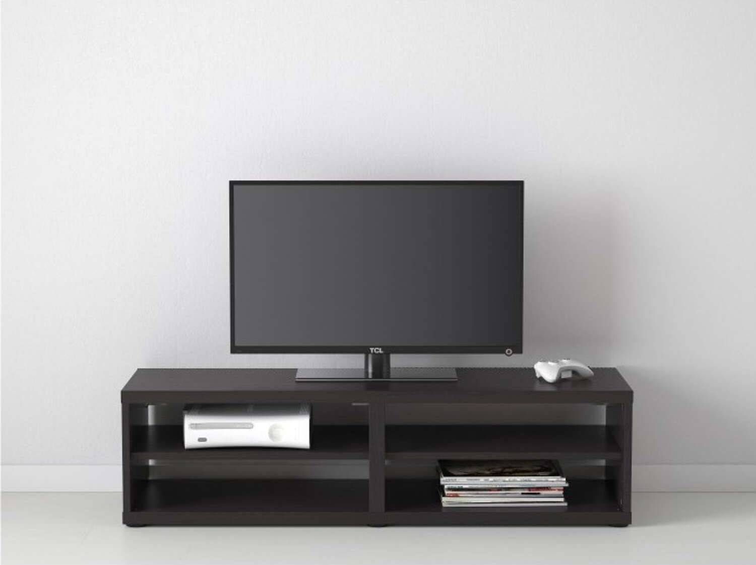 Black Wood Cavani Tv Stand Cabinet | Furniturebox In Small Black Tv Cabinets (View 3 of 15)
