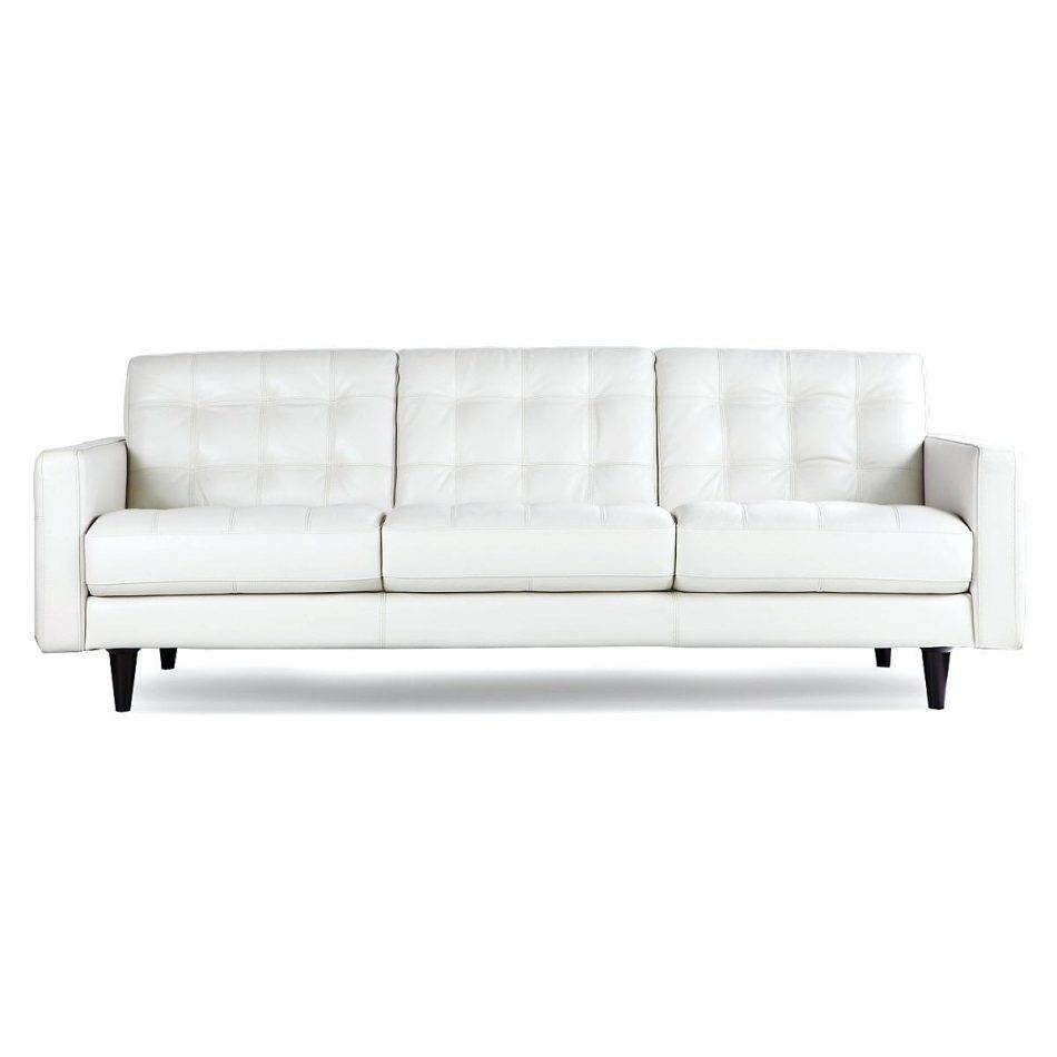 Bloomingdale's White Leather Sofa • Leather Sofa Throughout Bloomingdales Sofas (Photo 1 of 15)