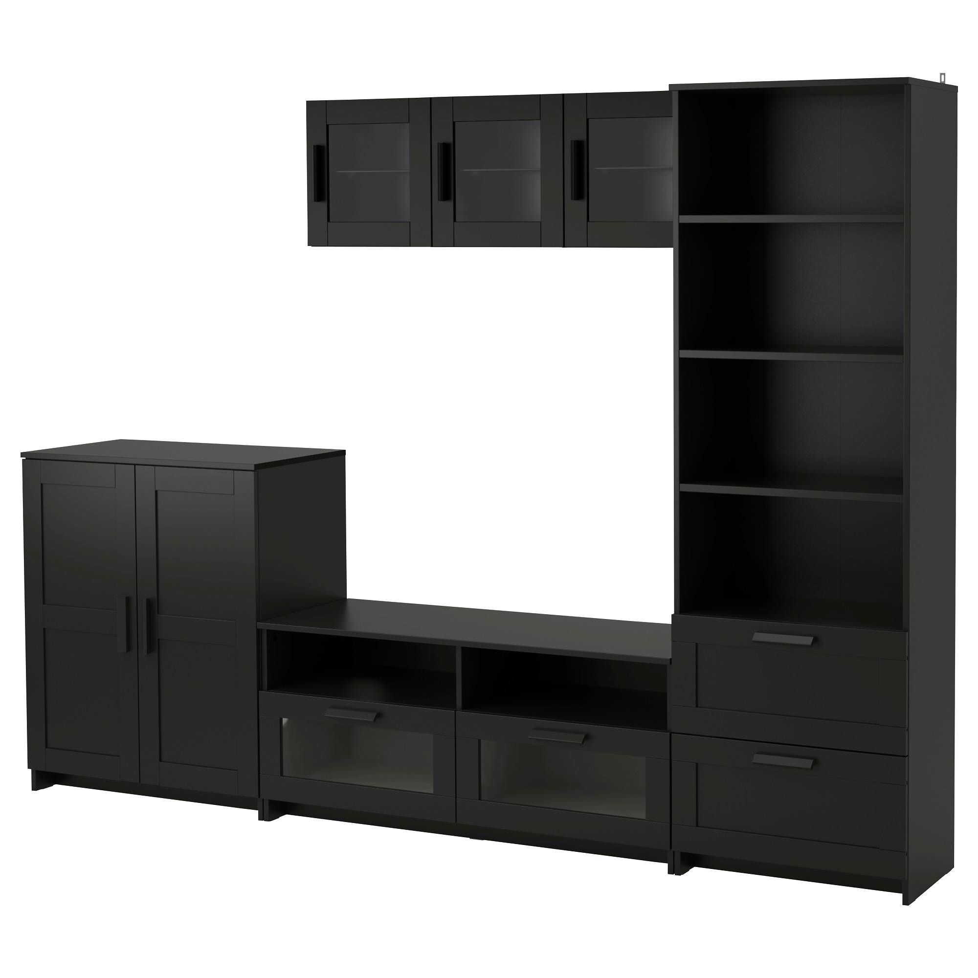 Brimnes Tv Storage Combination Black 260x41x190 Cm – Ikea Throughout Tv Cabinets With Storage (Photo 1 of 15)