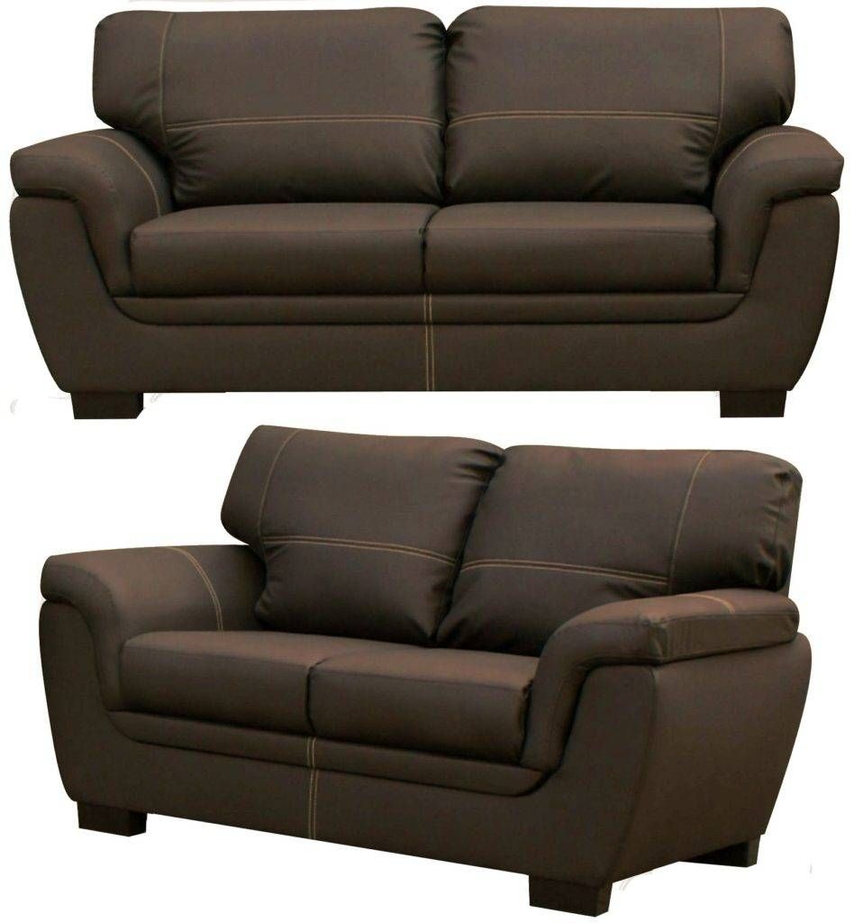 Brown Small Leather Sofa For Small Space | Eva Furniture With Small Black Sofas (View 11 of 15)