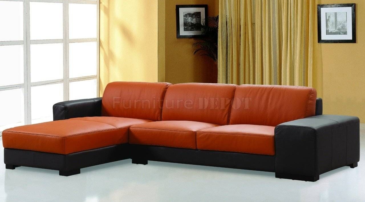 Burnt Orange Sectional Sofa | Centerfieldbar Intended For Burnt Orange Leather Sofas (View 1 of 15)
