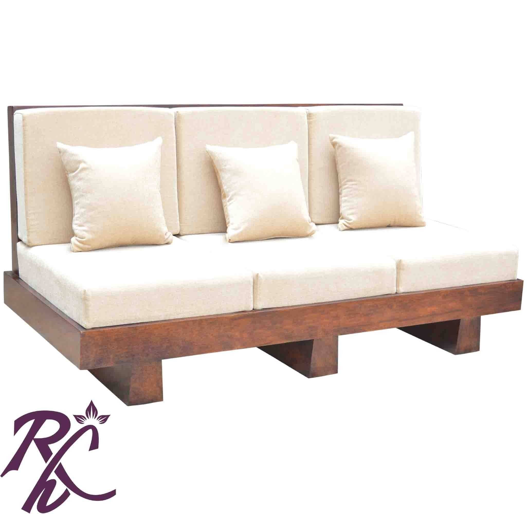 Buy Low Height Solid Wood Sofa Online In India  Rajhandicraft Inside Low Height Sofas (Photo 10 of 15)