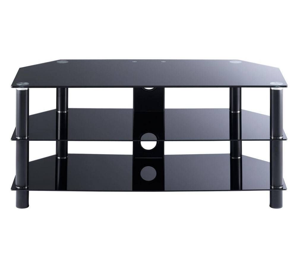 Buy Serano S105bg13 Tv Stand | Free Delivery | Currys Throughout Black Glass Tv Stands (Photo 6 of 15)
