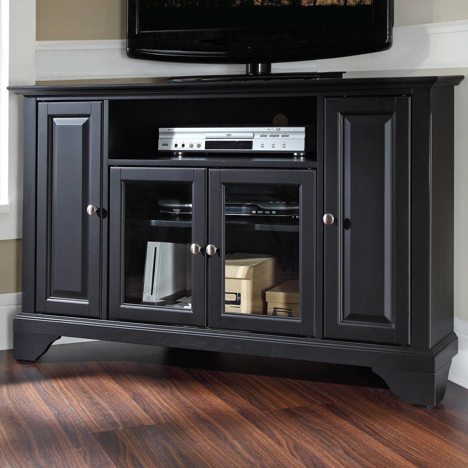 Charmful Sauder Black Tv Stand Sauder Tv Stand Black Home Design With Black Wood Corner Tv Stands (View 11 of 15)