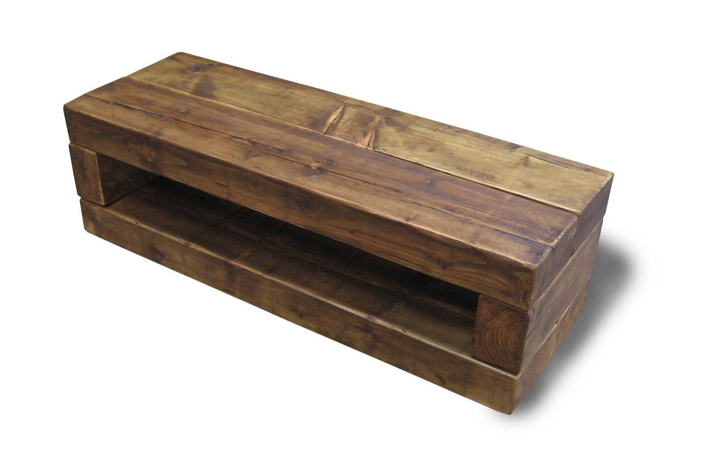 Chunky Stretch Tv Stand – The Cool Wood Company Pertaining To Dark Wood Tv Stands (View 6 of 15)