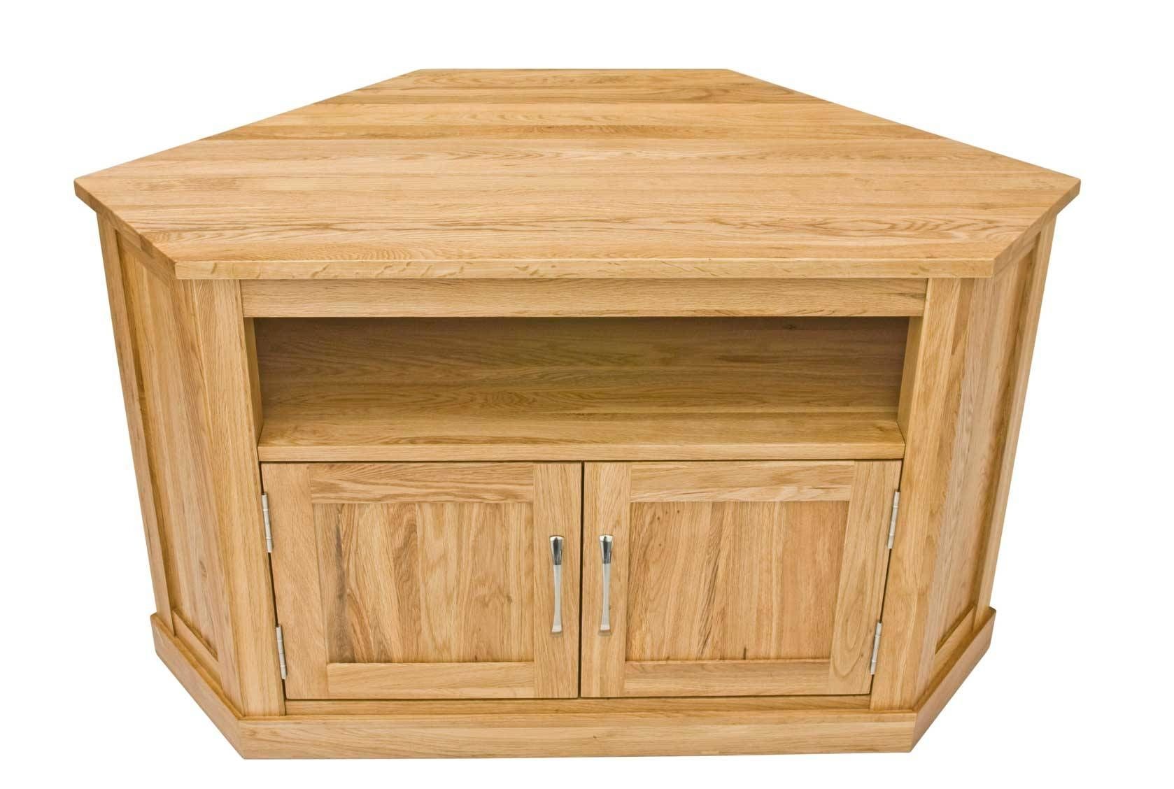Classic Oak Corner Television Cabinet | Hampshire Furniture In Corner Wooden Tv Cabinets (View 11 of 15)