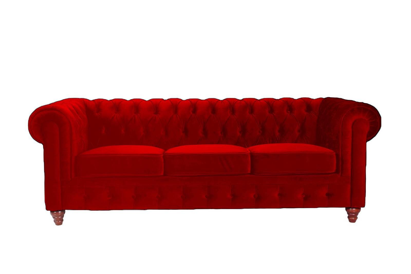 Classic Scroll Arm Tufted Velvet Chesterfield Large Sofa – Walmart With Purple Chesterfield Sofas (View 7 of 15)