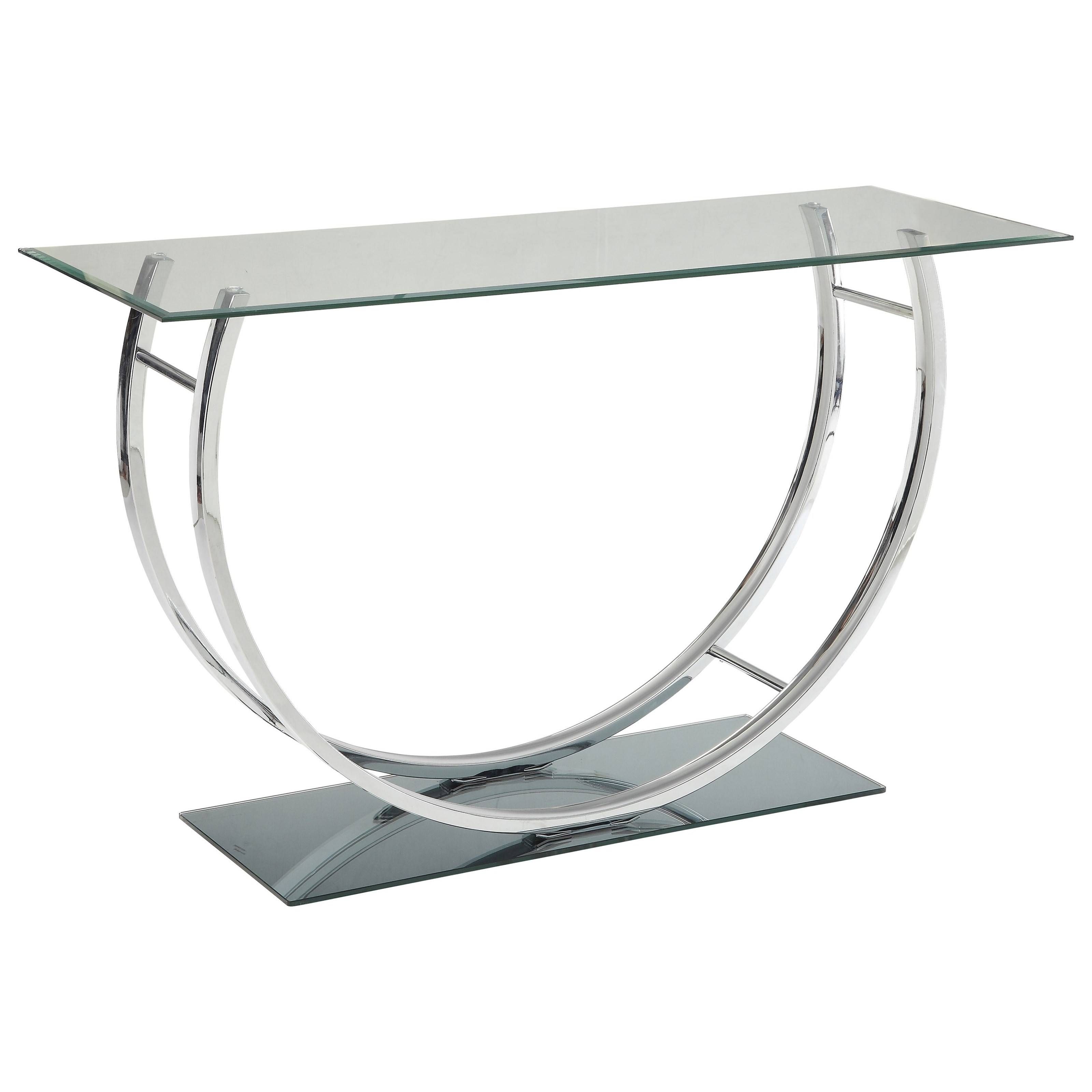 Coaster 704989 Chrome Finish U Shaped Contemporary Sofa Table With Pertaining To Chrome Sofa Tables (View 11 of 15)