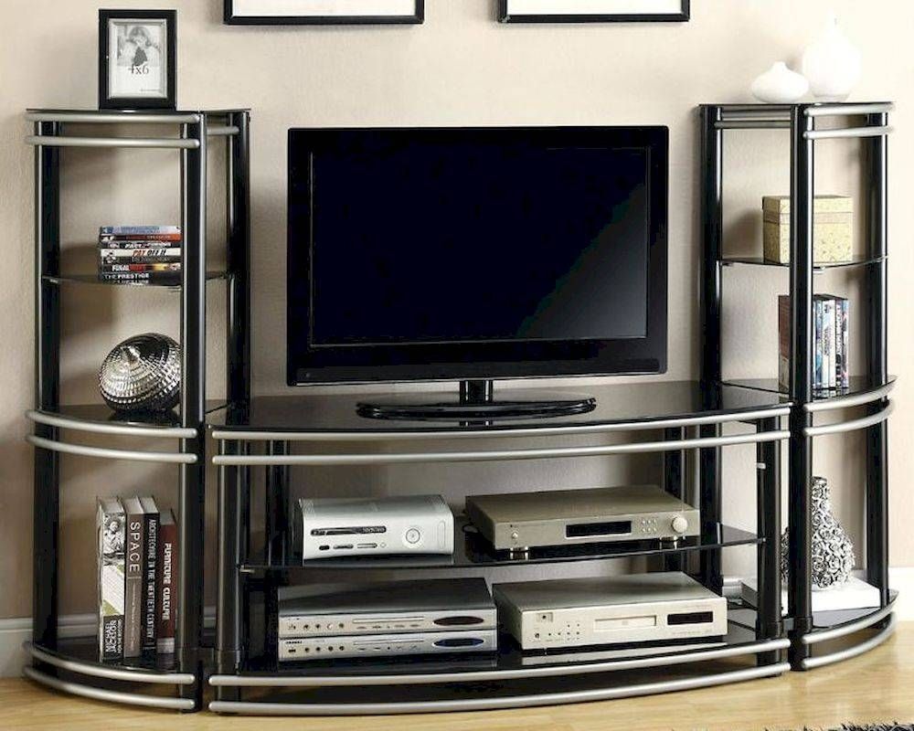 Coaster Wall Unit Demilune Tv Stand & 2 Media Towers Co 700722set Pertaining To Denver Tv Stands (View 7 of 15)