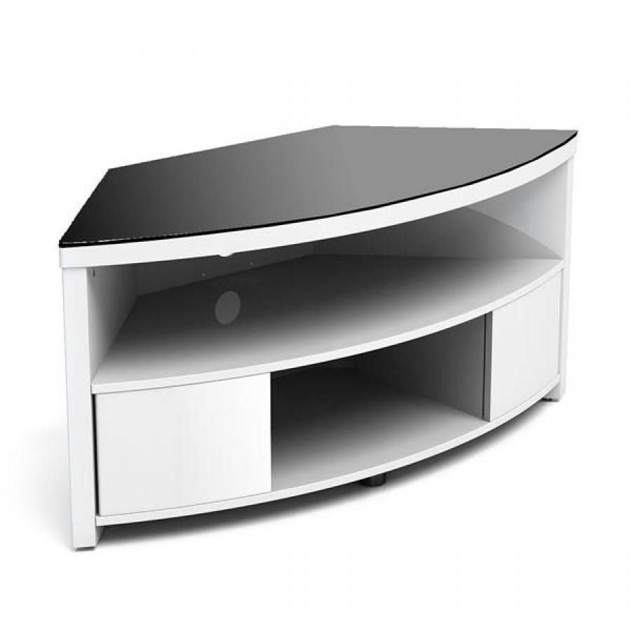 Contemporary Corner Tv Stands, Furnitech Ft60cccfb 60" Tv Stand Pertaining To White High Gloss Corner Tv Unit (View 5 of 15)