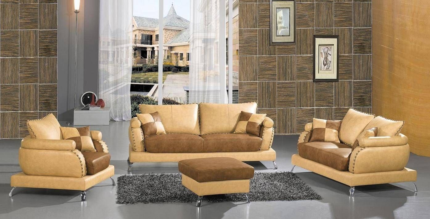 Contemporary Modern Leather Sofa Set Regarding Camel Color Leather Sofas (View 13 of 15)