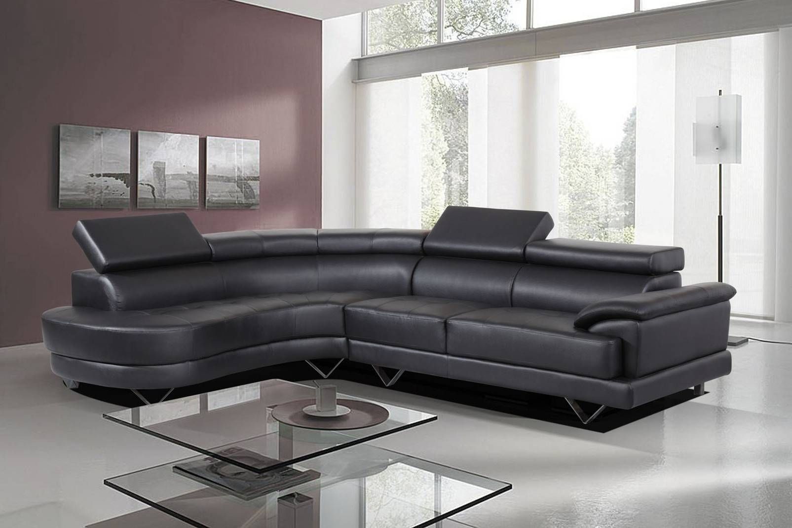 Corner Sofa Leather With Hand 13 Regarding Black Leather Corner Sofas (Photo 2 of 15)