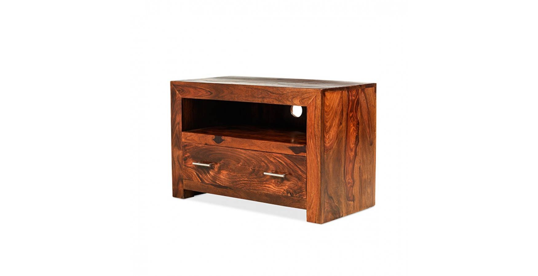 Cuba Sheesham Square Tv Stand – Lifestyle Furniture Uk Intended For Square Tv Stands (Photo 1 of 15)