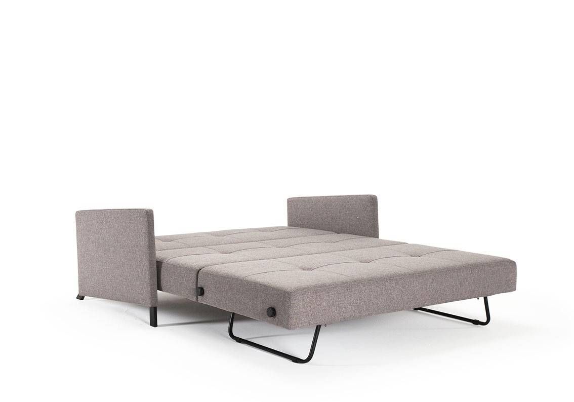 Cubed With Arms Loveseat Sofa Bed Walnutinnovation Living Pertaining To Convertible Queen Sofas (View 1 of 15)
