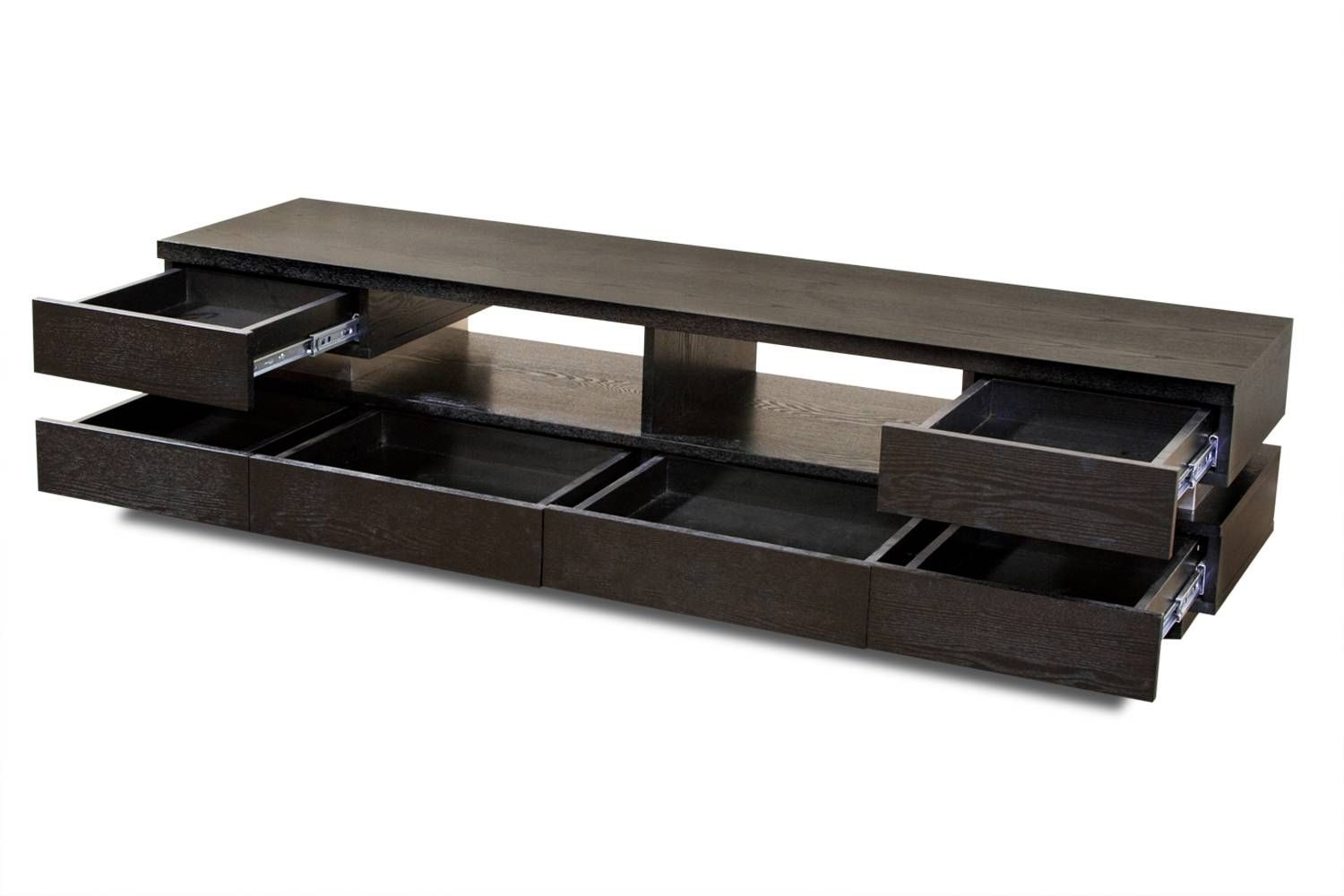 Custom Low Profile Tv Console Design With Drawer And Storage For Throughout Low Profile Contemporary Tv Stands (Photo 13 of 15)