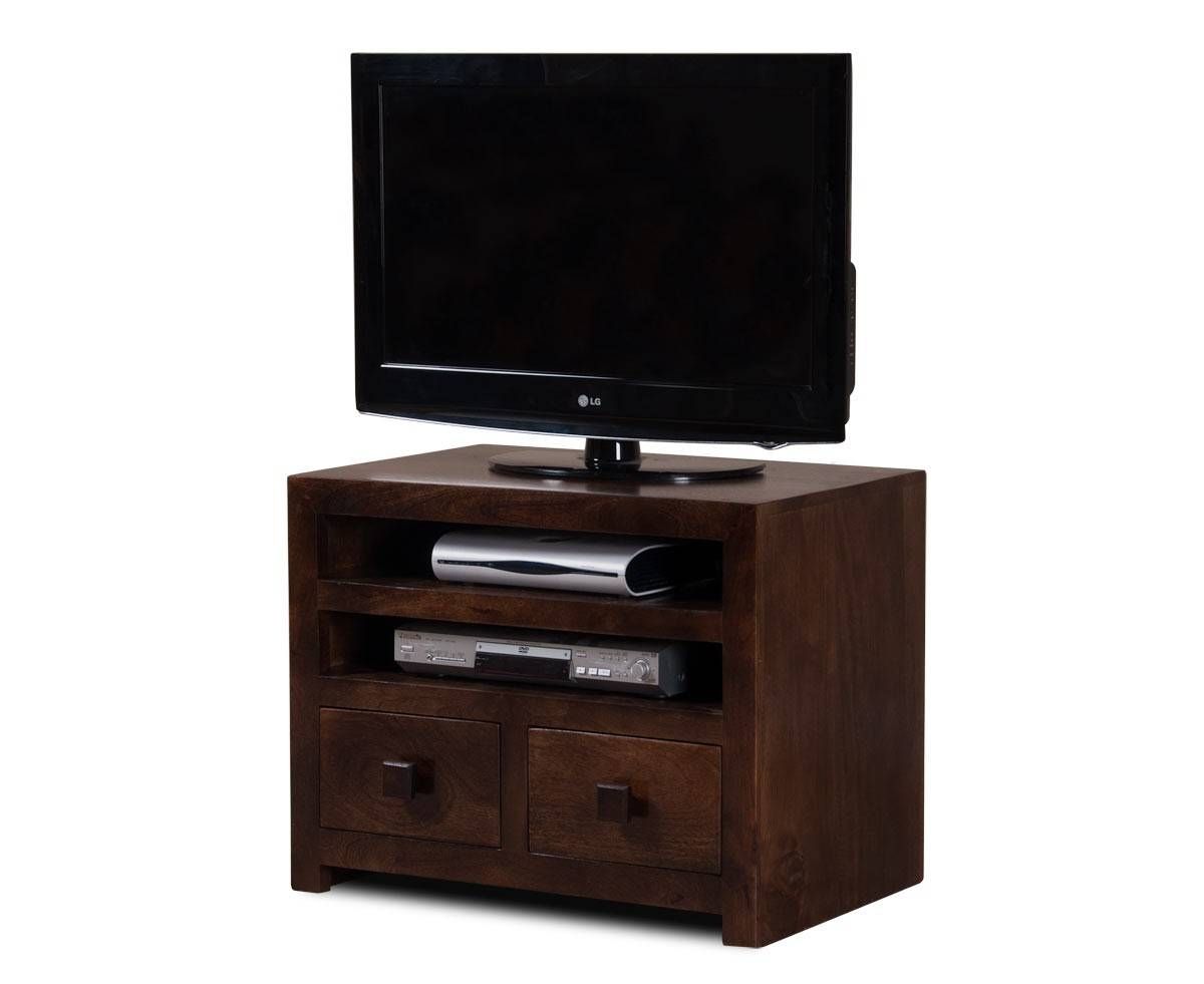 Dakota Dark Mango Small Tv Unit | Casa Bella Furniture Uk Within Dark Wood Tv Cabinets (Photo 11 of 15)