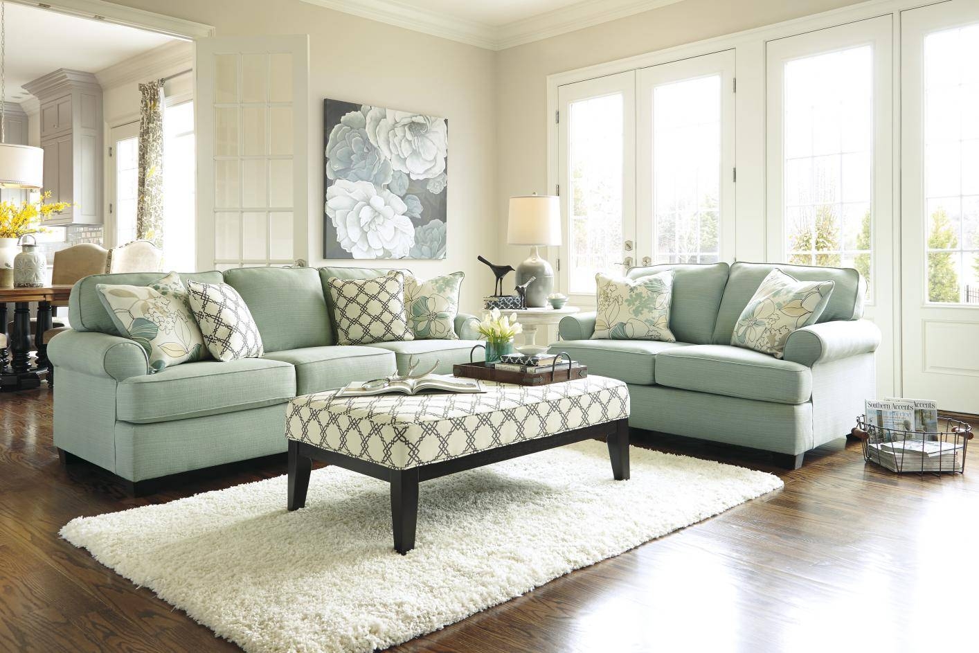 Daystar Seafoam Green Fabric Sofa – Steal A Sofa Furniture Outlet Within Seafoam Green Couches (Photo 1 of 15)