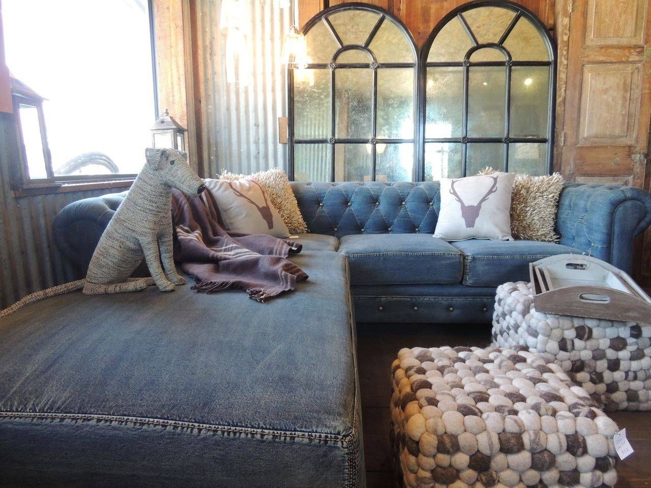 Featured Photo of Top 15 of Blue Jean Sofas
