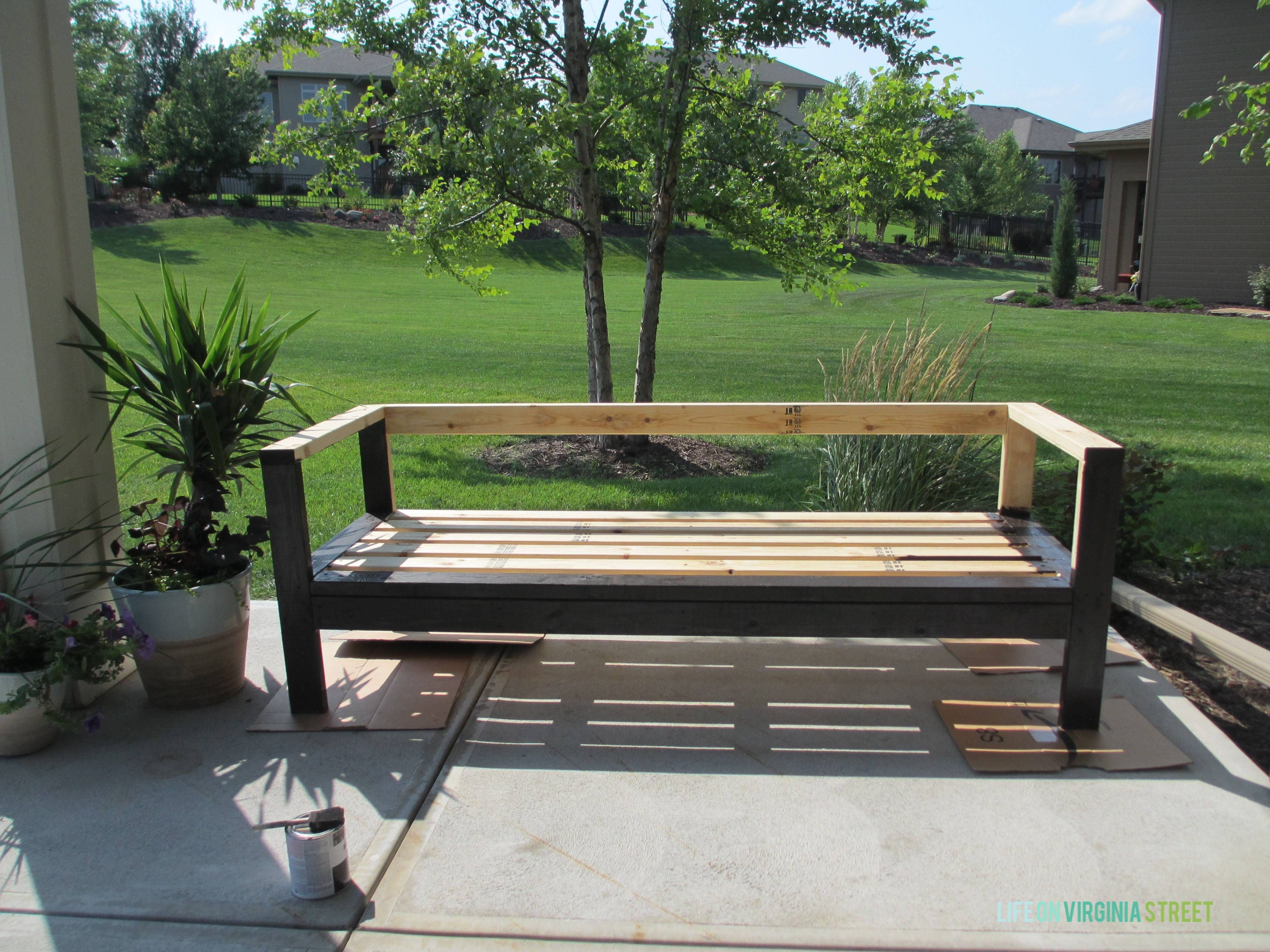 Diy Outdoor Couch – Life On Virginia Street Intended For Ana White Outdoor Sofas (View 14 of 15)