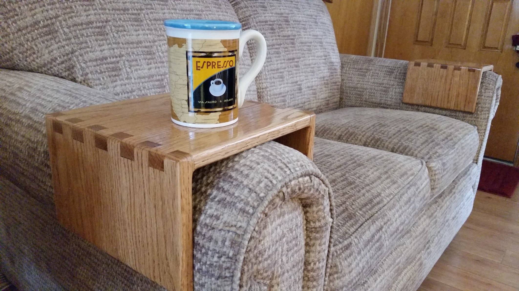 Diy – Sofa Drink Holder Using Simple Box Joints – Youtube Throughout Sofas With Drink Holder (Photo 1 of 15)