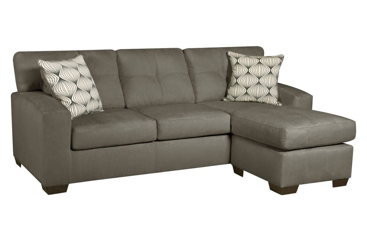Dolphin Microfiber Sofa With Chaise Throughout Chaise Sofas (Photo 2 of 15)