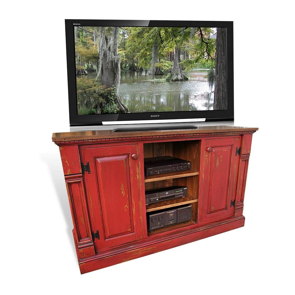 Empire Tv Stand No 4 With Rustic Red Tv Stands (View 1 of 15)