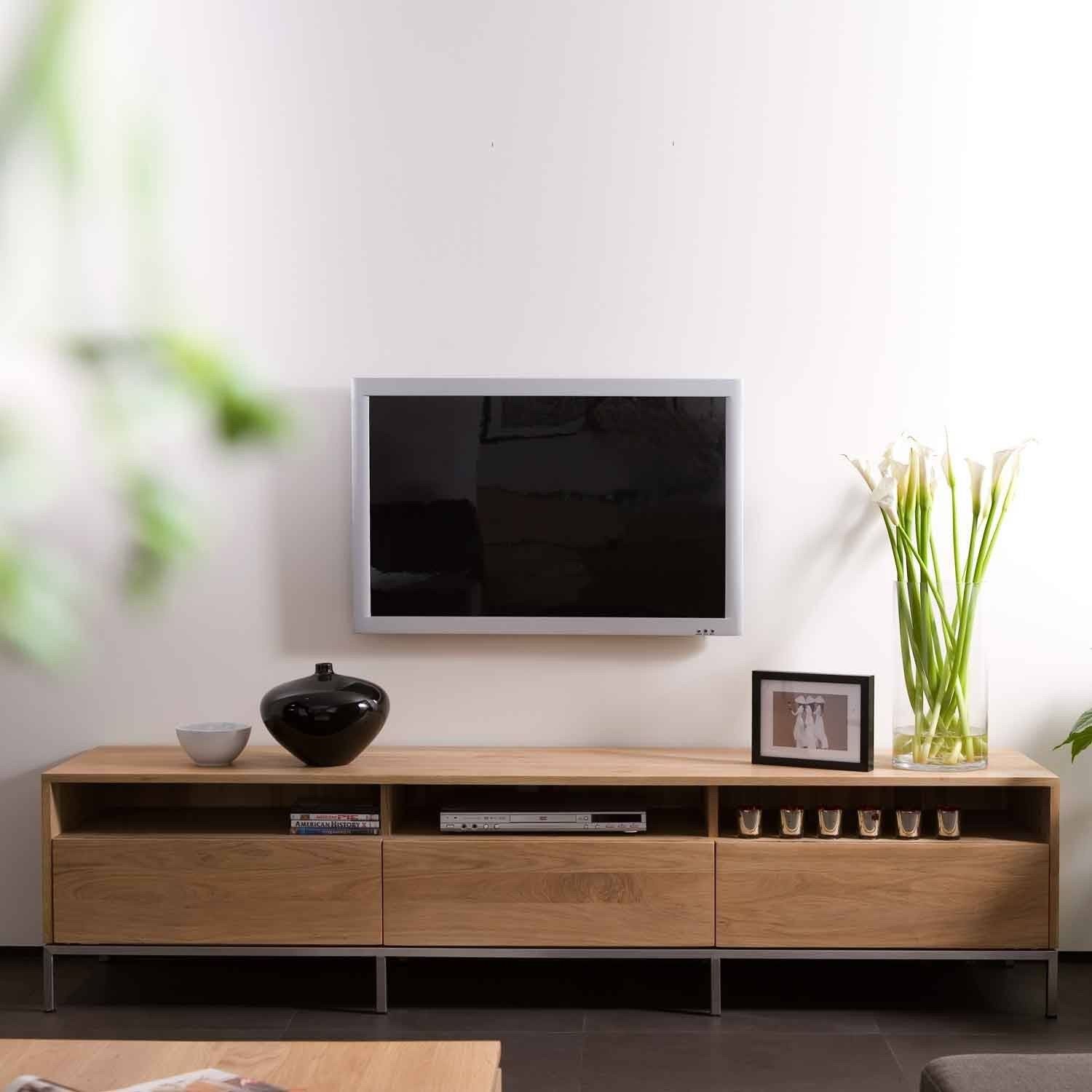 Ethnicraft Ligna Oak Tv Units | Solid Wood Furniture Throughout Contemporary Oak Tv Cabinets (View 1 of 15)